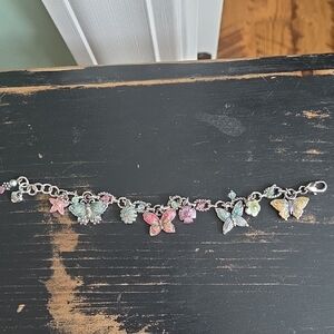 Brighton Butterfly and Flower Charm Bracelet